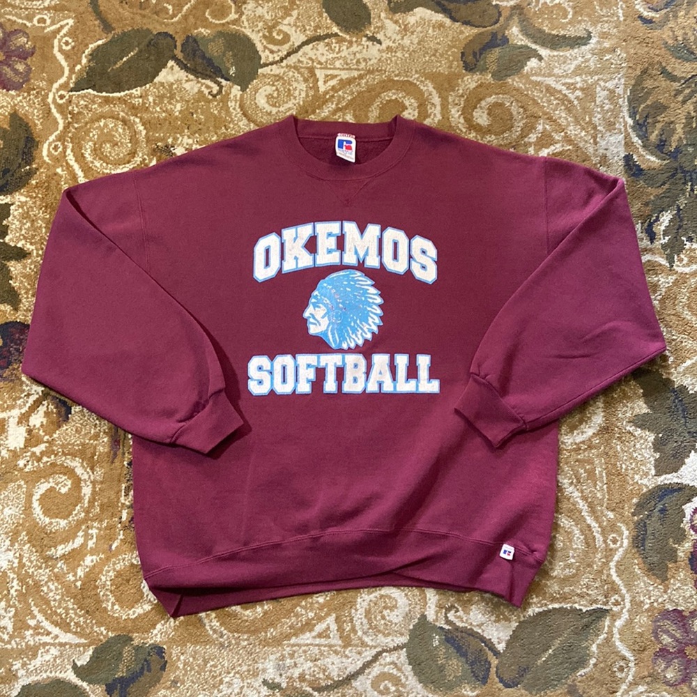 Russell Athletics burgundy crewneck